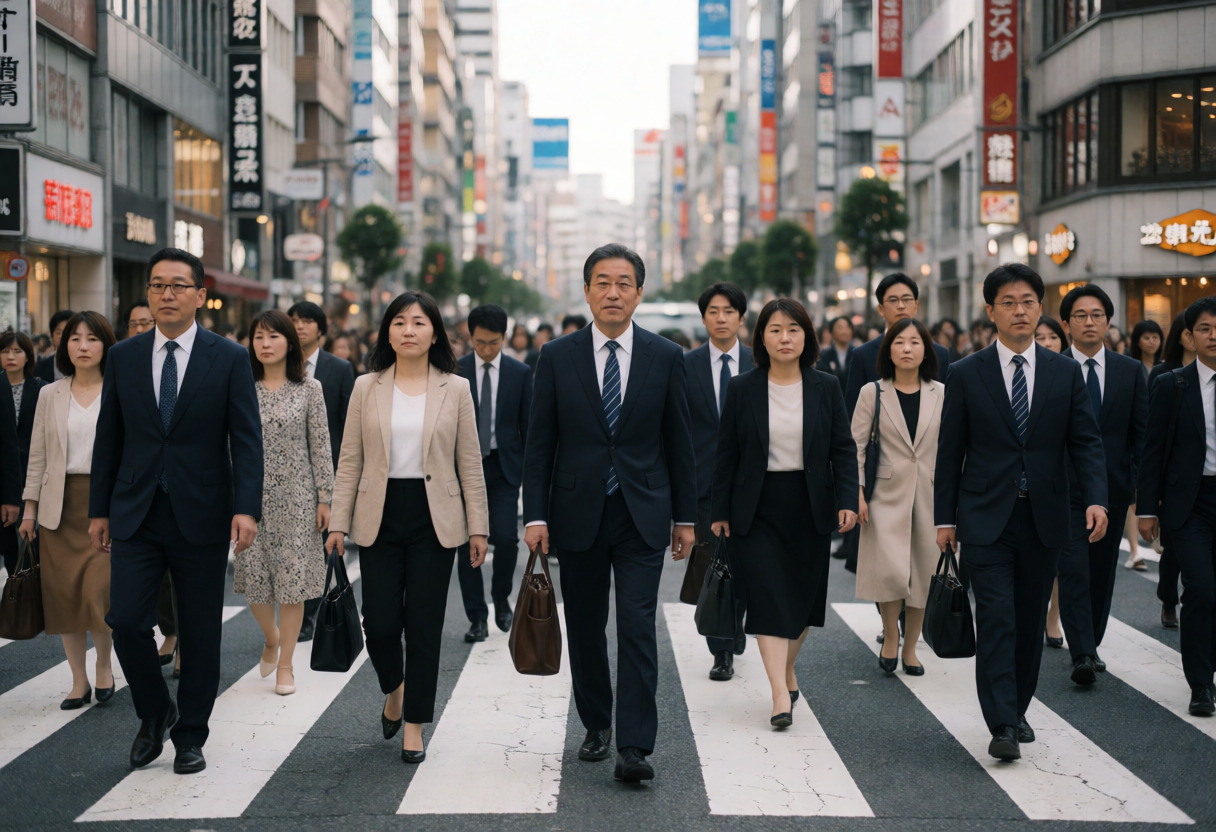 Japanese salary women and men